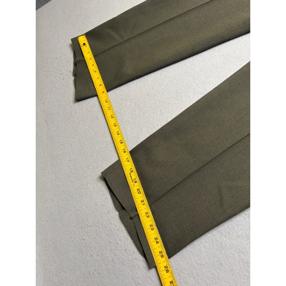 Vintage Military Trousers Mens 32X32‎ Olive Green 70s Durable Press Workwear